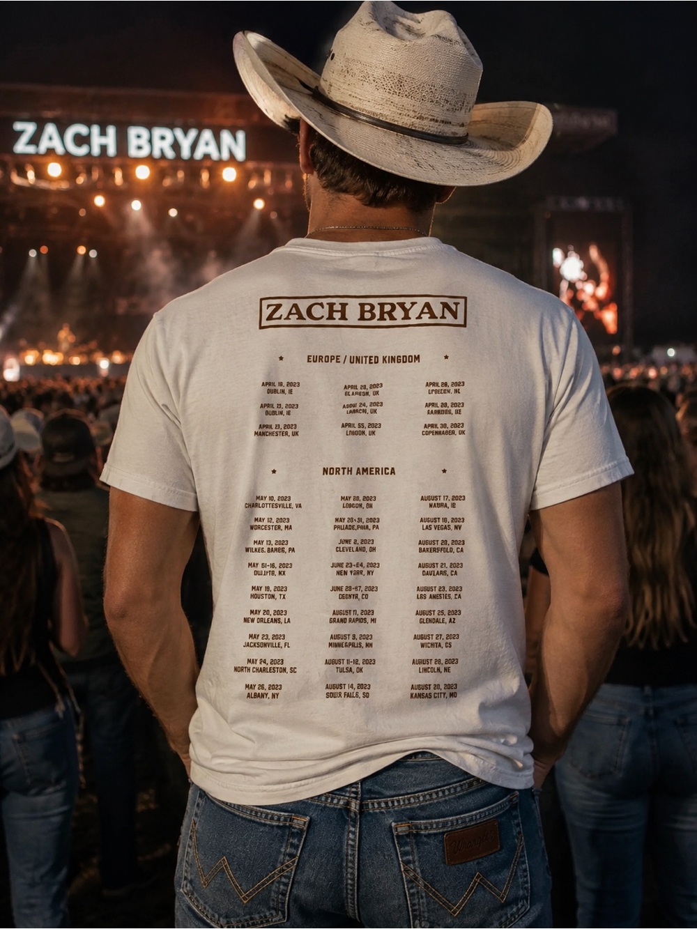 Zach Bryan 2023 Concert Tee Burn Burn Burn